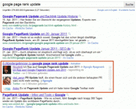 2. Google Page Rank Update 2011 & Echtzeitergebnisse in den SERP