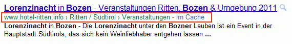 Google Sitelinks, Rich Snippets und Universal Search