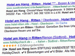 Google Sitelinks, Rich Snippets und Universal Search