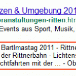 Google Sitelinks, Rich Snippets und Universal Search